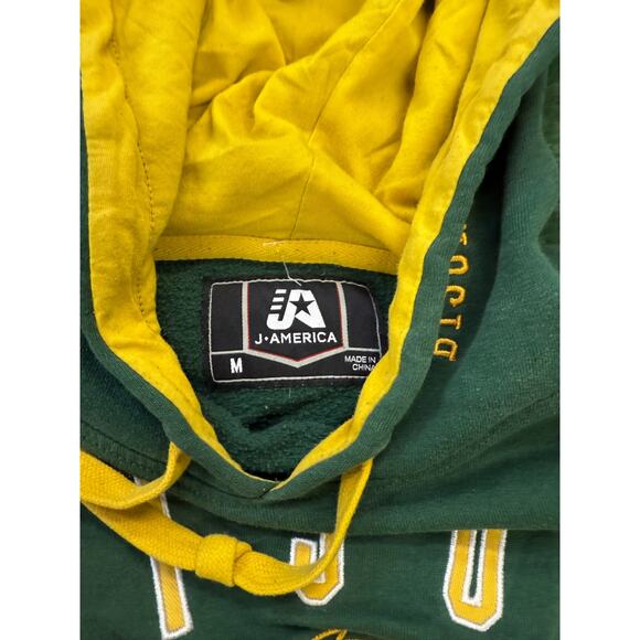 North Dakota State University Green & Yellow Pullover Sweatshirt Hoodie Unisex - Picture 2 of 8